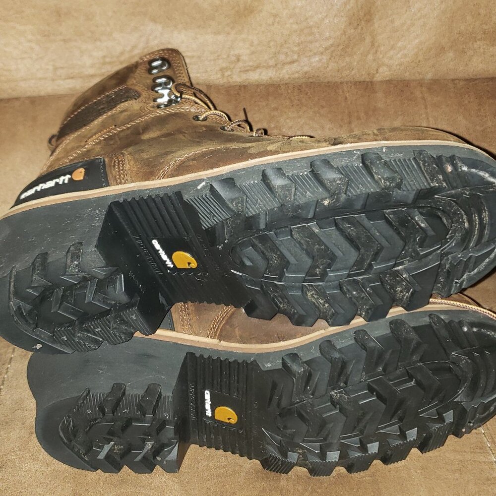 Carhartt Men's 8" Waterproof Insulated Composite Toe Logger Climbing Boot - Picture 14 of 16